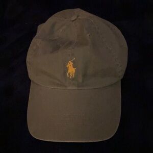 polo horse leather strapback baseball hat cap